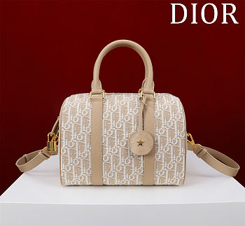 Bagsaaa Dior Groove 25 Bag Natural Dior Oblique Jacquard - 25cm