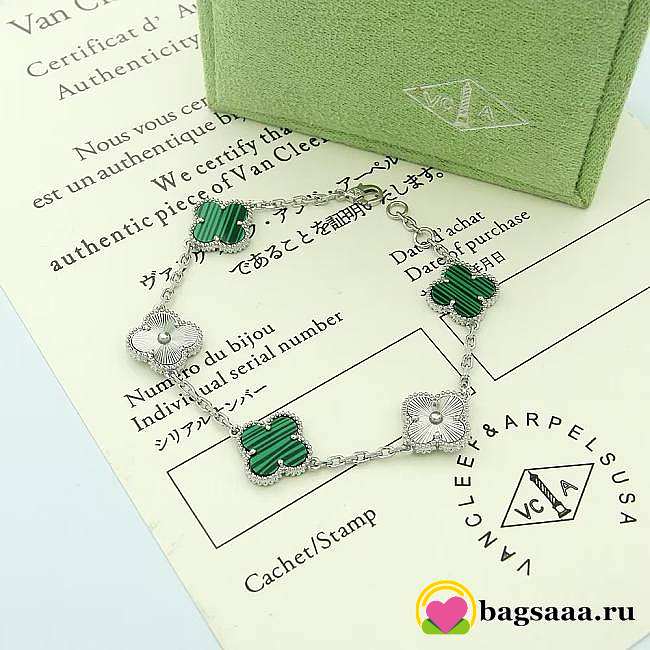 Bagsaaa Van Cleef & Arpel Alhambra Green Bracelet (silver) - 1