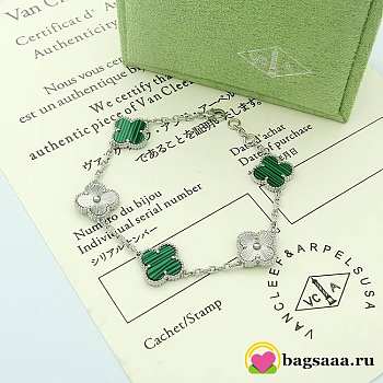 Bagsaaa Van Cleef & Arpel Alhambra Green Bracelet (silver)