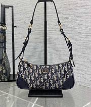 Bagsaaa Dior 30 Montaigne Wanderlust Mini Bag Blue Dior Oblique Jacquard and Smooth Calfskin - 26cm - 1
