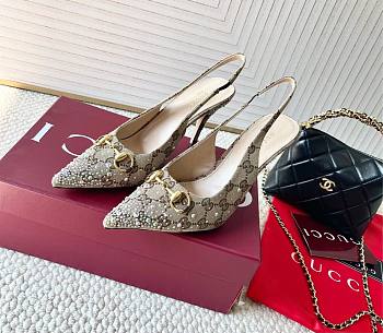 Bagsaaa Gucci Women's Horsebit pump crystals 812176 - 8.5cm