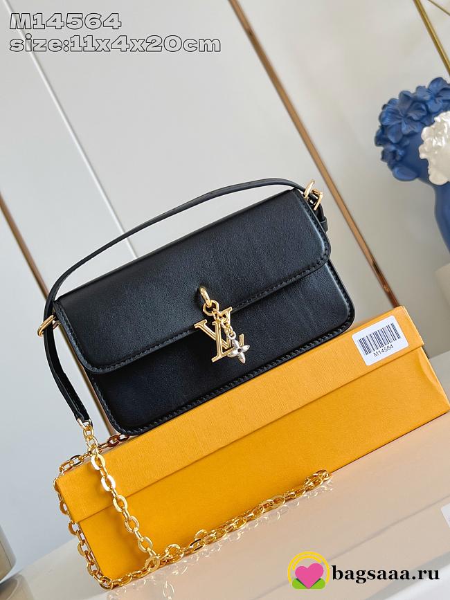 Bagsaaa LV M14564 Wallet On Chain LV Bloom Black - 20cm - 1