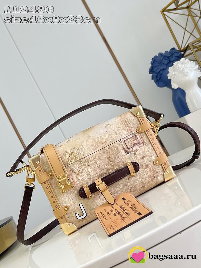 Bagsaaa LV M12480 Side Trunk MM Beige - 23.5cm - 1