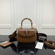 Bagsaaa Gucci Bamboo 1947 small bag brown - 21cm - 1