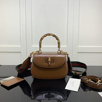 Bagsaaa Gucci Bamboo 1947 small bag brown - 21cm