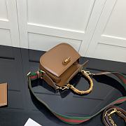 Bagsaaa Gucci Bamboo 1947 small bag brown - 21cm - 4