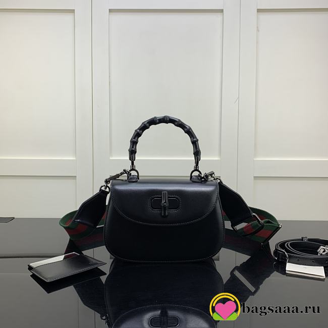 Bagsaaa Gucci Bamboo 1947 small bag black - 21cm - 1