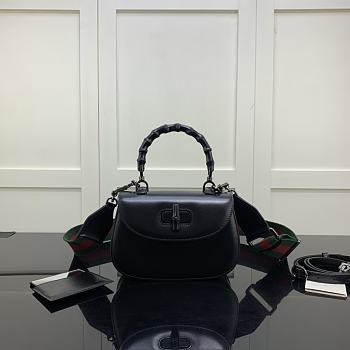 Bagsaaa Gucci Bamboo 1947 small bag black - 21cm