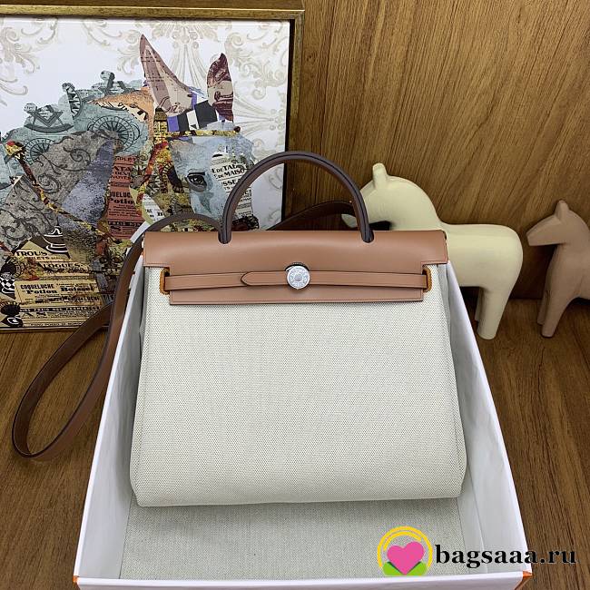 Bagsaaa Hermes Herbag Beige & Brown - 31cm - 1
