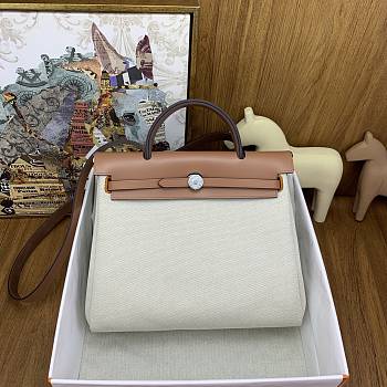 Bagsaaa Hermes Herbag Beige & Brown - 31cm