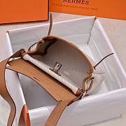 Bagsaa Hermes Mini Herbag Beige & Brown - 20cm - 3