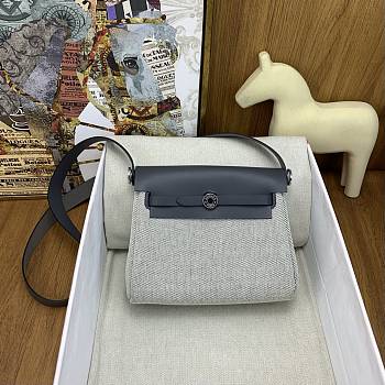 Bagsaa Hermes Mini Herbag Gray - 20cm