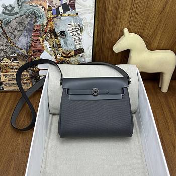 Bagsaa Hermes Mini Herbag Black - 20cm