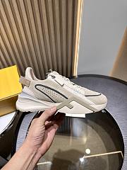 Bagsaaa Fendi Flow Suede Beige Low Top Sneakers - 1