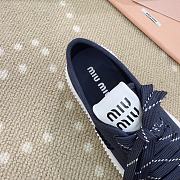 Bagsaaa Miu Miu Denim sneakers with logo Royal Blue - 3