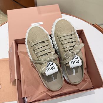Bagsaaa Miu Miu Denim sneaker mules beige