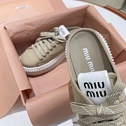 Bagsaaa Miu Miu Denim sneaker mules beige - 2