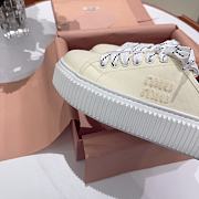 Bagsaaa Miu Miu Denim sneaker mules ivory - 4