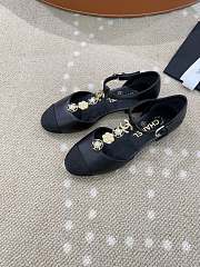 Bagsaaa Chanel Mary Jane Heels with Floral Black - 4