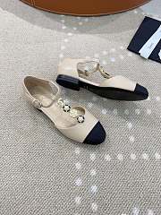 Bagsaaa Chanel Mary Jane Heels with Floral Beige - 3
