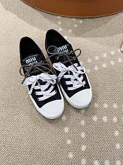 Bagsaaa Miu Miu Washed denim sneakers black - 1