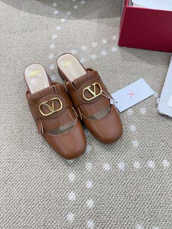 Bagsaaa Valentino Garavani VLogo Signature mules brown