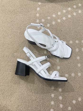 Bagsaaa Hermès Eve 60 sandals white - 6cm