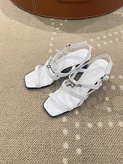 Bagsaaa Hermès Eve 60 sandals white - 6cm - 3