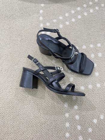 Bagsaaa Hermès Eve 60 sandals black - 6cm