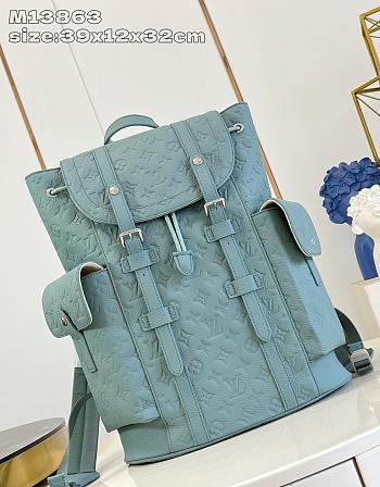 Bagsaaa LV M13863 Christopher MM backpack Misty Lake Green - 44cm