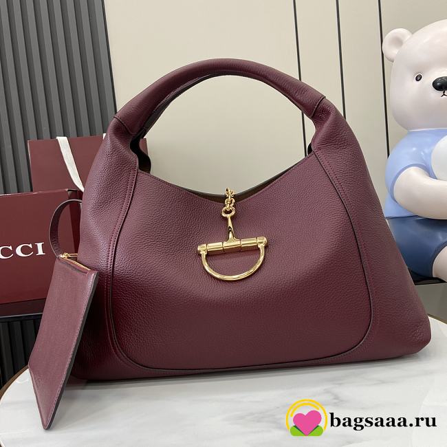 Bagsaaa Gucci Softbit maxi shoulder bag 837466 dark red - 46cm - 1