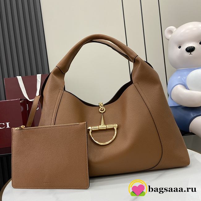Bagsaaa Gucci Softbit maxi shoulder bag 837466 brown - 46cm - 1