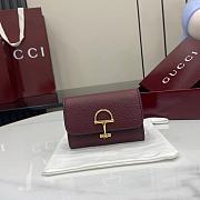 Bagsaaa Gucci Softbit card case 828148 dark red - 10.5cm - 1