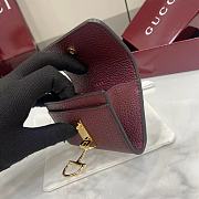 Bagsaaa Gucci Softbit card case 828148 dark red - 10.5cm - 2