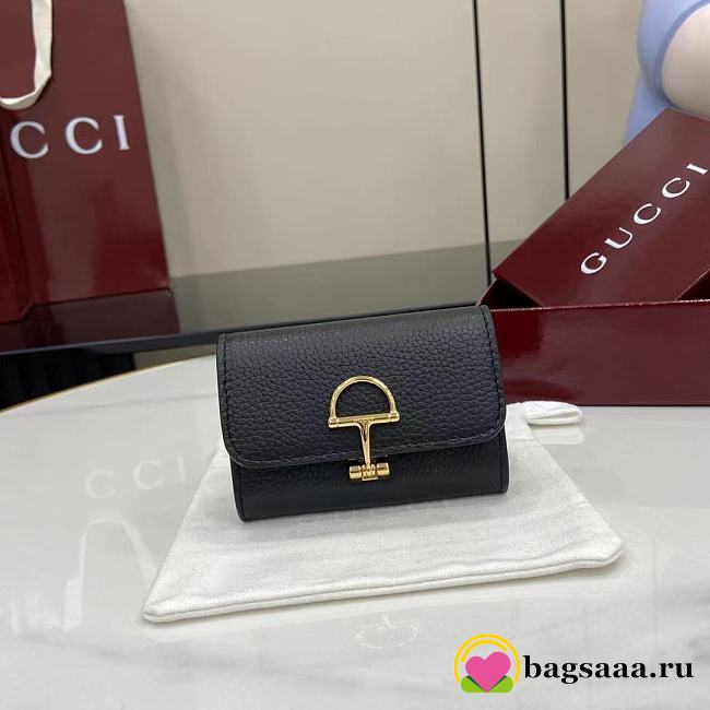 Bagsaaa Gucci Softbit card case 828148 black - 10.5cm - 1