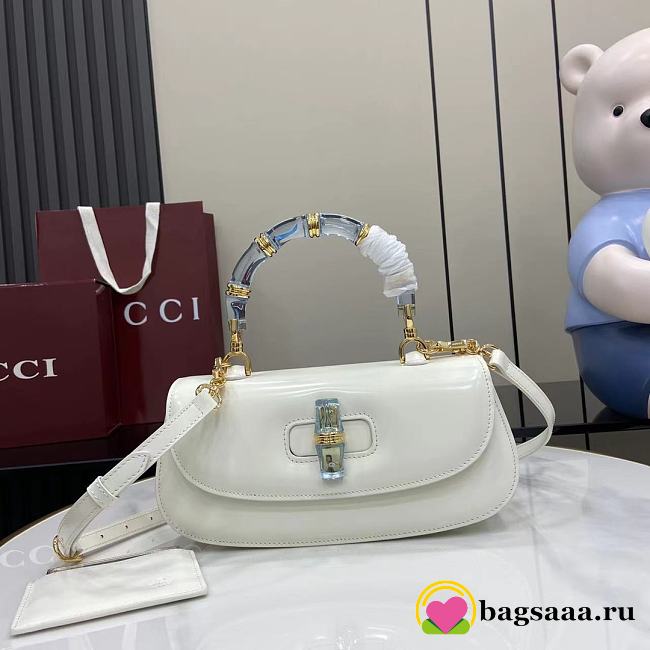 Bagsaaa Gucci Bamboo Diva medium bag 827750 white - 27cm - 1