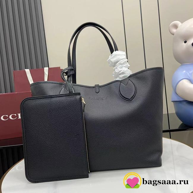 Bagsaaa Gucci Totissima large reversible tote bag 839112 black - 50cm - 1