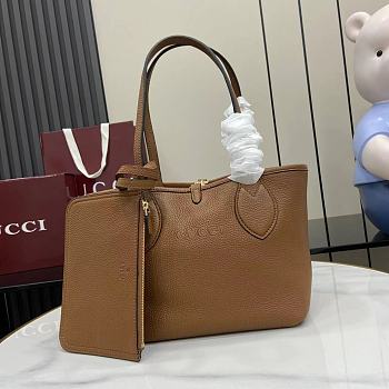 Bagsaaa Gucci Totissima small reversible tote bag 839124 brown - 21cm