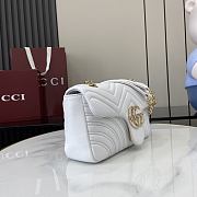 Bagsaaa Gucci GG Marmont medium shoulder bag 837267 white - 26cm - 5