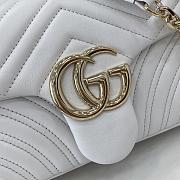 Bagsaaa Gucci GG Marmont medium shoulder bag 837267 white - 26cm - 4