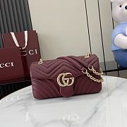 Bagsaaa Gucci GG Marmont medium shoulder bag 837267 red - 26cm - 1