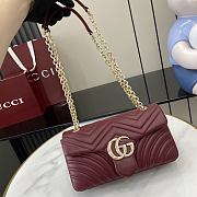 Bagsaaa Gucci GG Marmont medium shoulder bag 837267 red - 26cm - 5