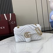 Bagsaaa Gucci GG Marmont small shoulder bag 837280 white - 22cm - 1