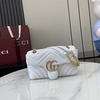 Bagsaaa Gucci GG Marmont small shoulder bag 837280 white - 22cm
