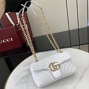 Bagsaaa Gucci GG Marmont small shoulder bag 837280 white - 22cm - 5