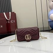 Bagsaaa Gucci GG Marmont mini shoulder bag 841290 red - 17cm - 1