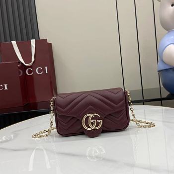 Bagsaaa Gucci GG Marmont mini shoulder bag 841290 red - 17cm