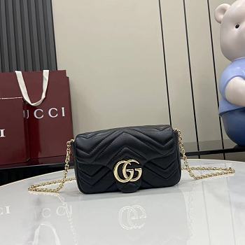 Bagsaaa Gucci GG Marmont mini shoulder bag 841290 black - 17cm