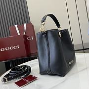 Bagsaaa Gucci GG Emblem Mini Bucket Bag 815118 black - 19x18x11 cm - 4