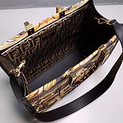 Bagsaaa Fendi Brown Fendace Baroque Print Sunshine Shopper Tote - 35cm - 3